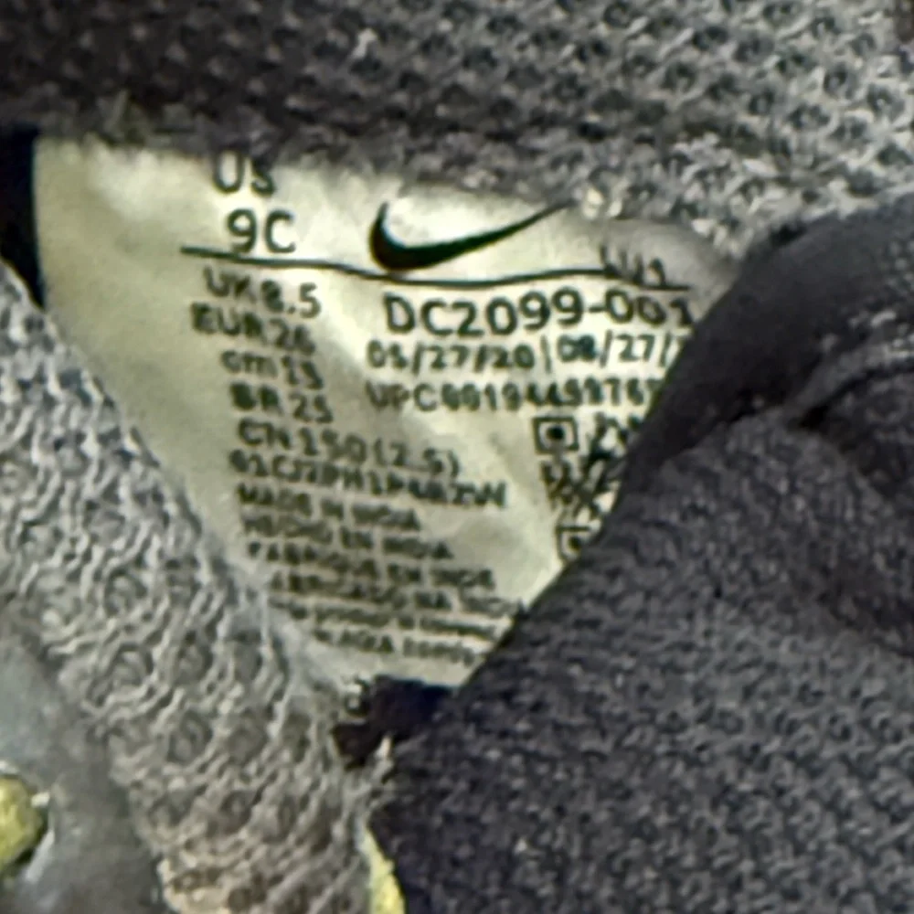 Nike Air Force 1 Black Asparagus Toddlers Shoe Size 9C